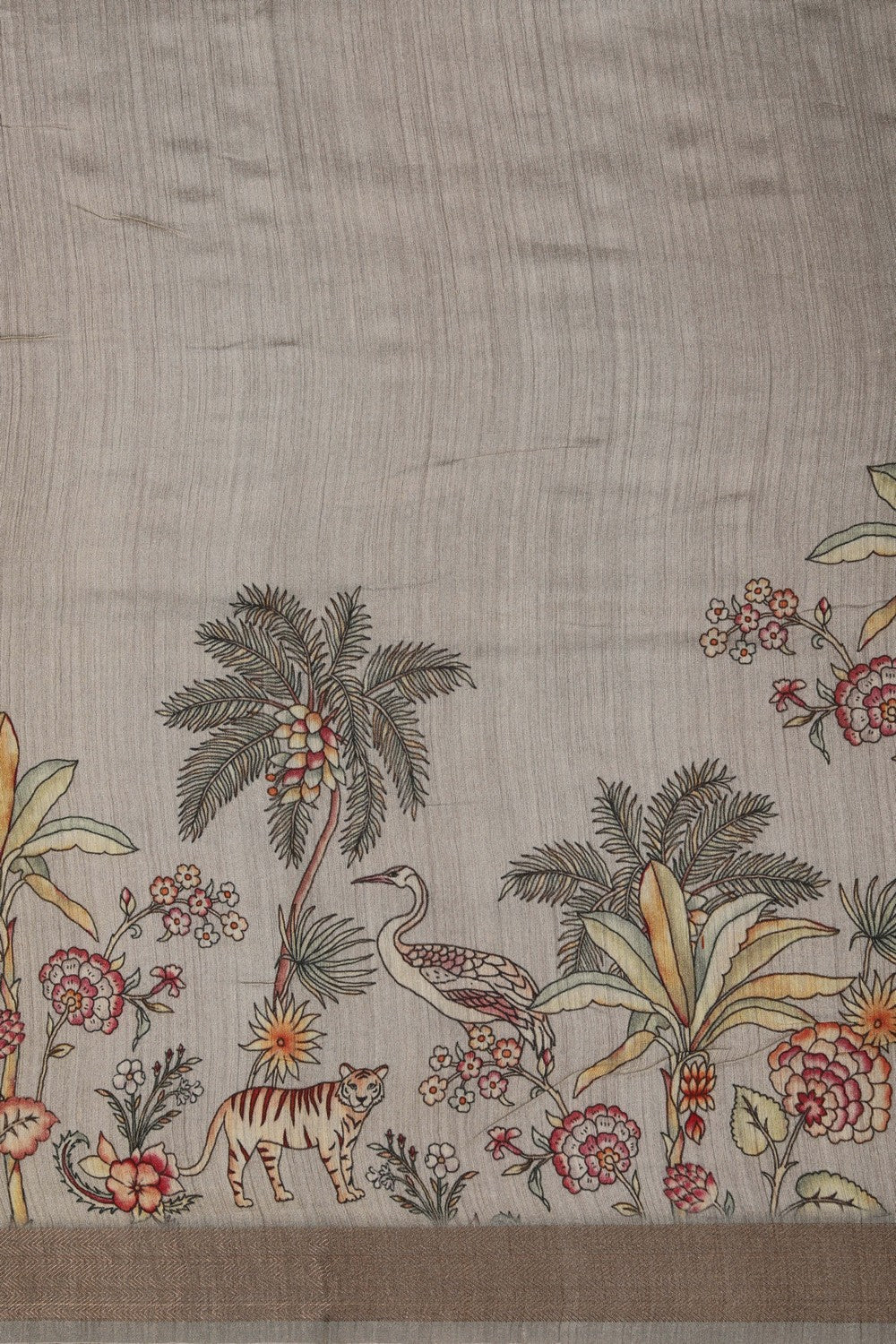 Image of Tussar Silk Printed Saree